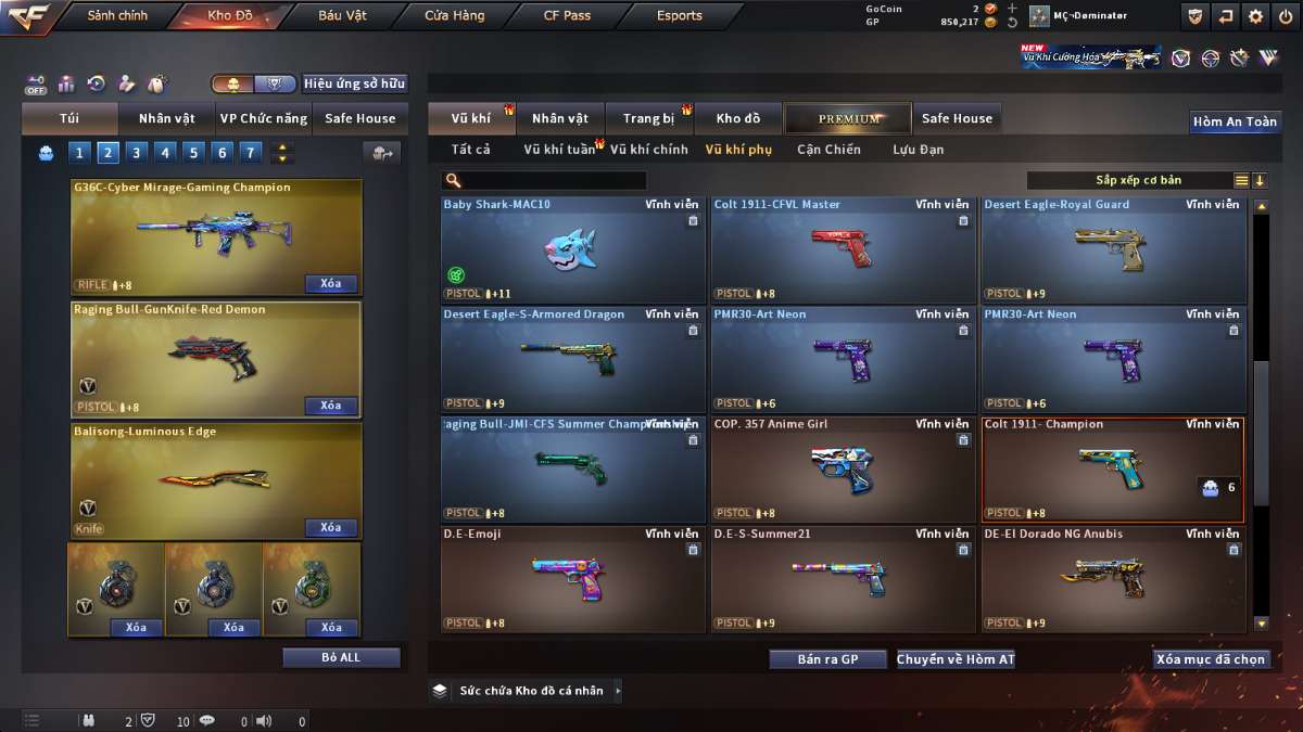 shop acc cf uy tin gia re